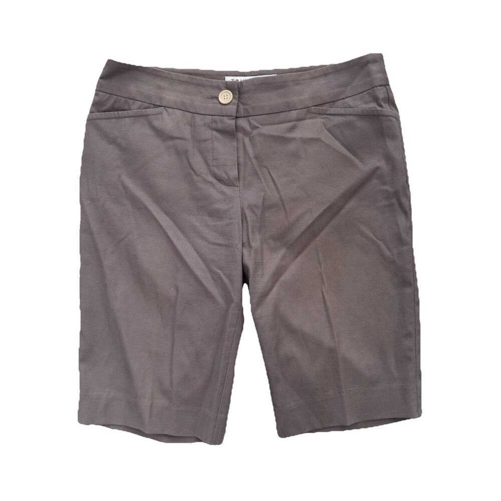 Trina Turk Los Angeles Womens Textured Taupe Bermuda Shorts 8 Capsule Classic